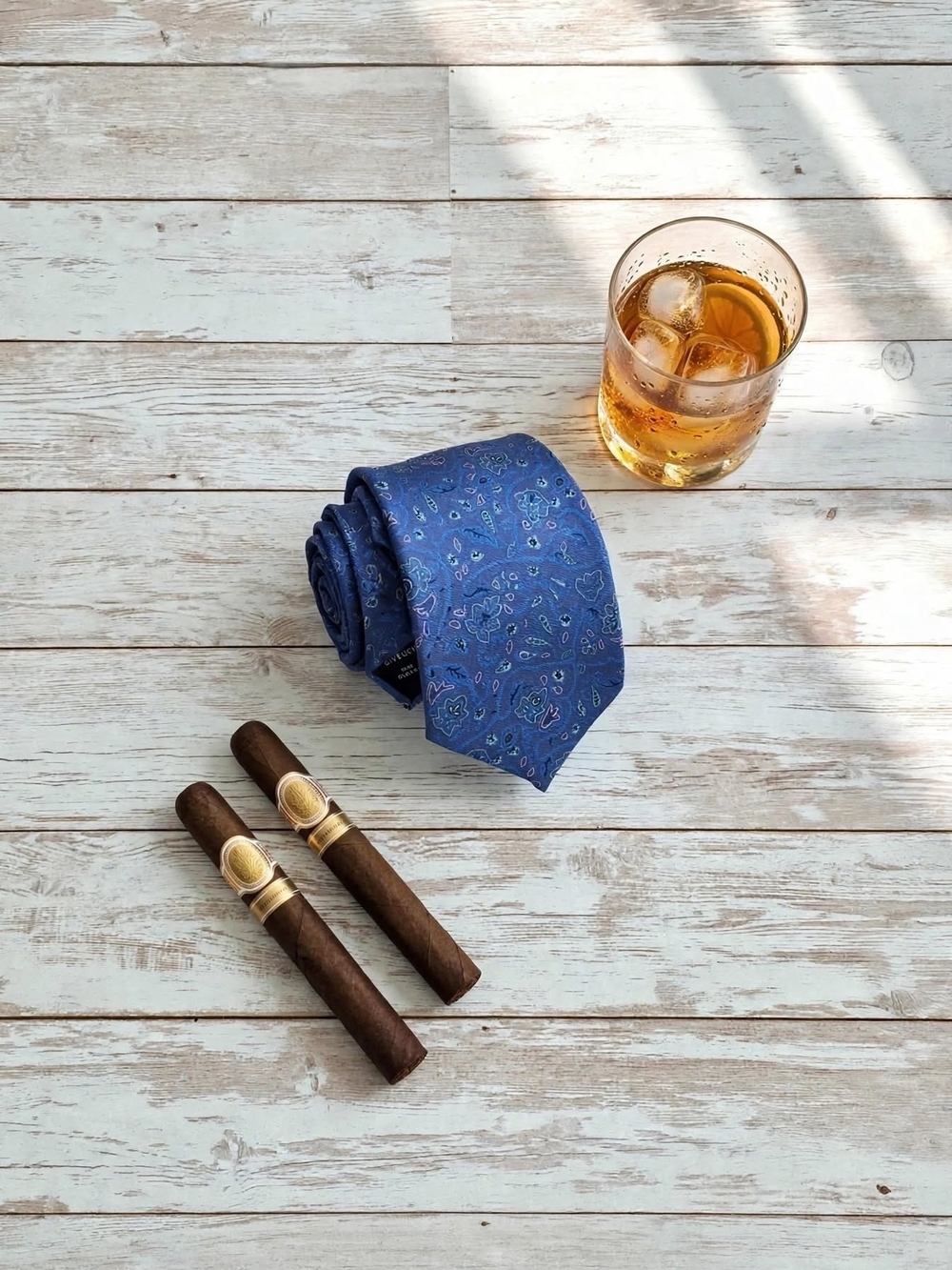 Givenchy Blue Paisley Silk Tie